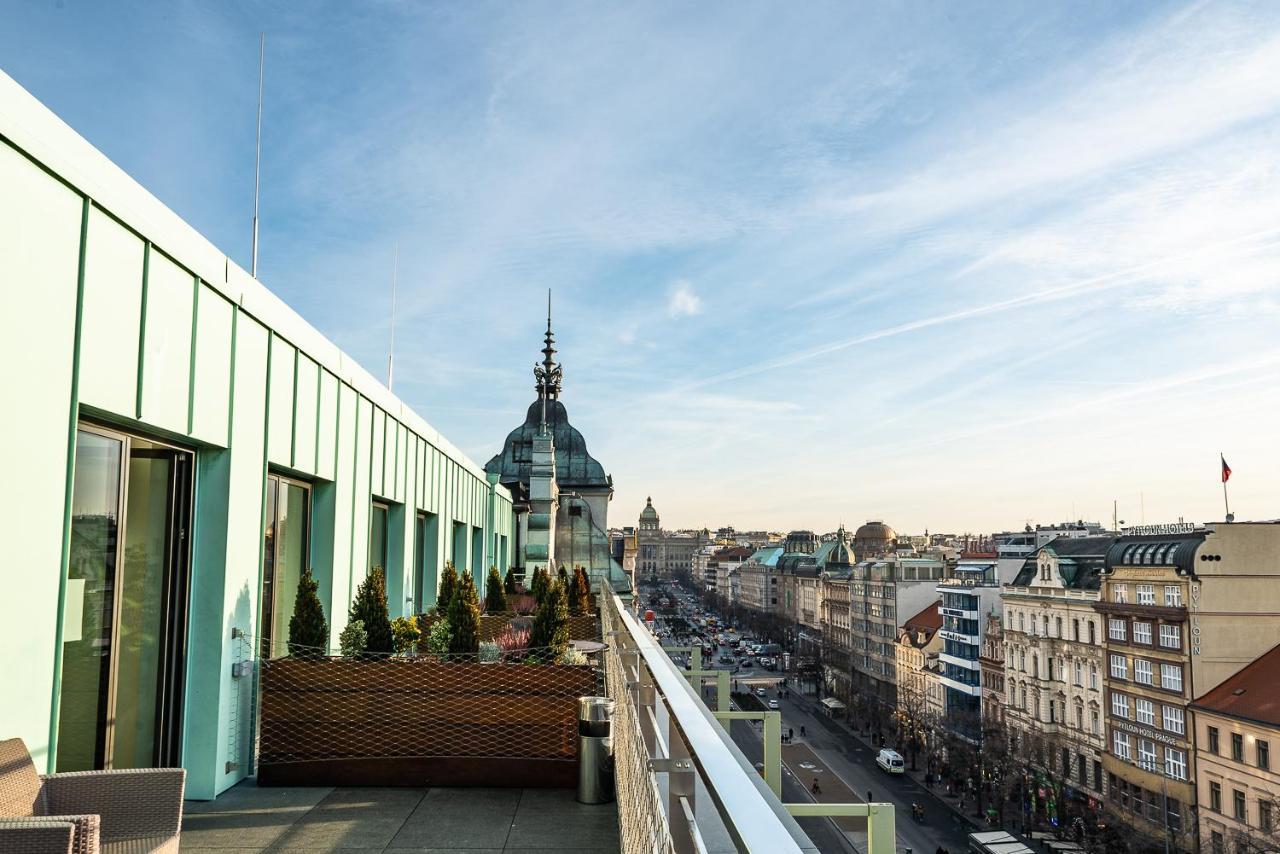 Wenceslas Square Terraces Praha Bagian luar foto