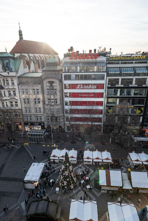 Wenceslas Square Terraces Praha Bagian luar foto